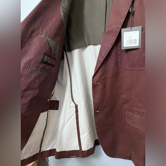 NWT Kroon Harrison Vintage Wash Cotton Sport Coat in Red - Picture 8 of 13